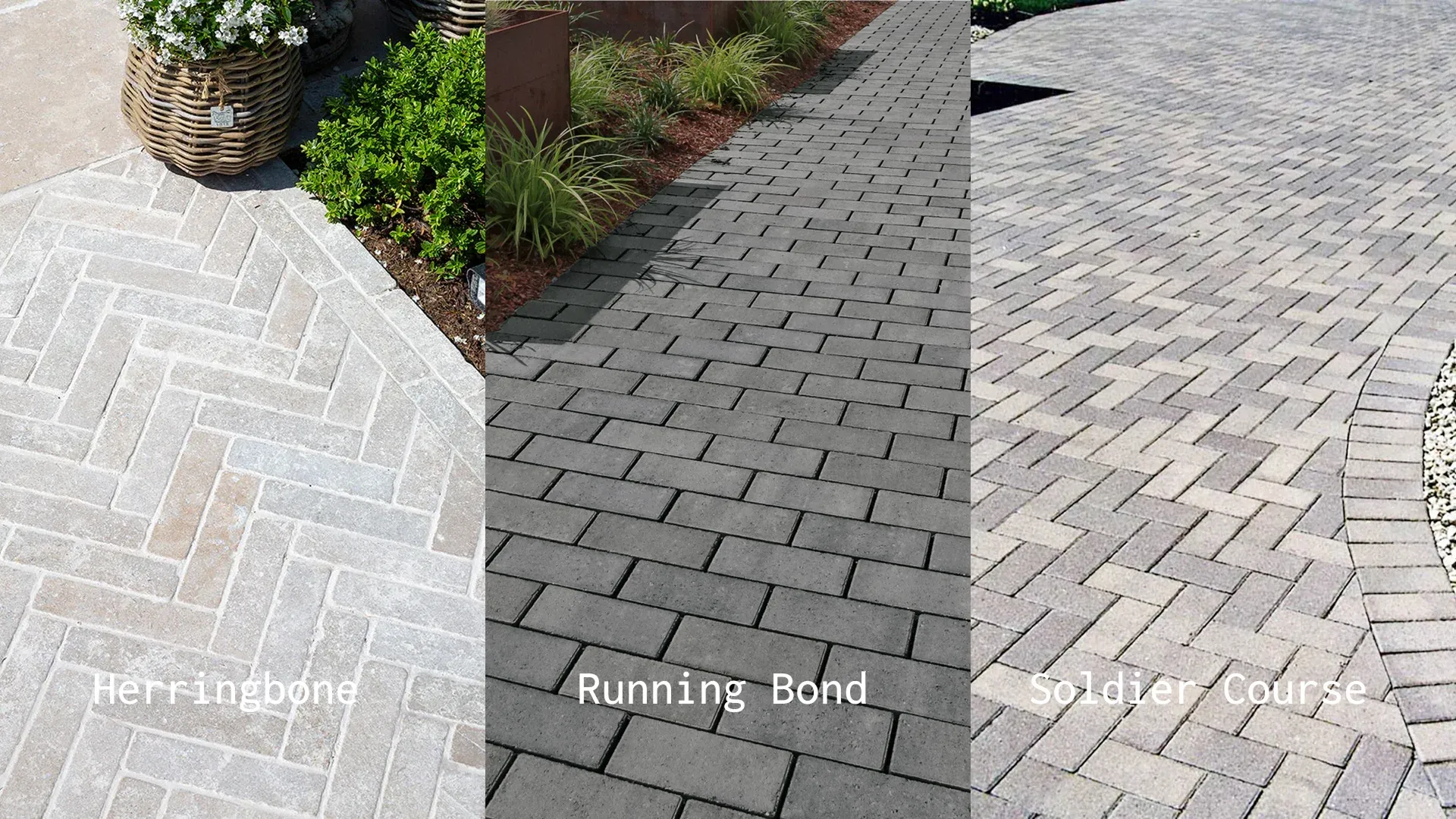 Different paver driveway patterns and colors for enhancing residential curb appeal Different paver driveway patterns and colors for enhancing residential curb appeal