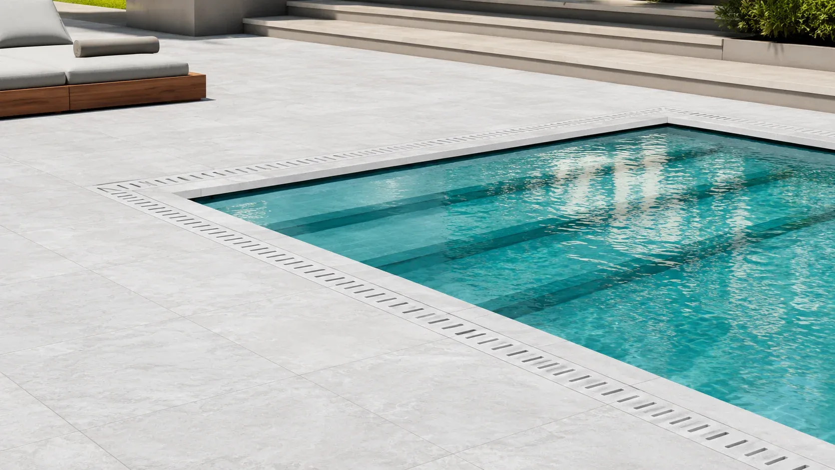 Porcelain pavers for pool deck finish by AllBrick Pavers Porcelain pavers for pool deck finish by AllBrick Pavers