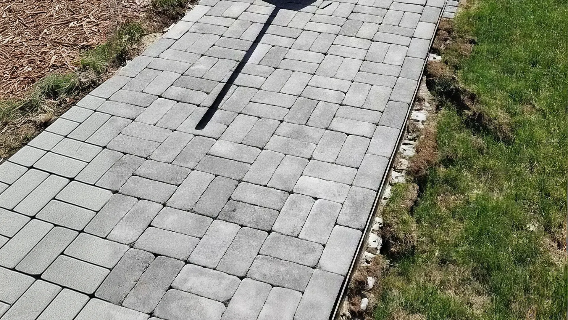 Completed paver walkway installation at a Lakeland FL home