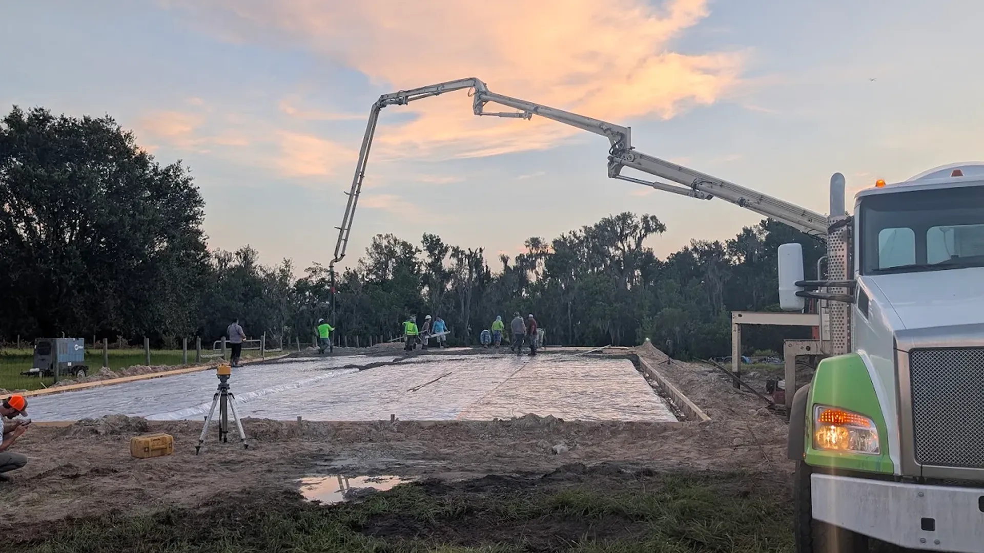 Completed drainage solution in a Polk County, FL yard with water directed away from the home