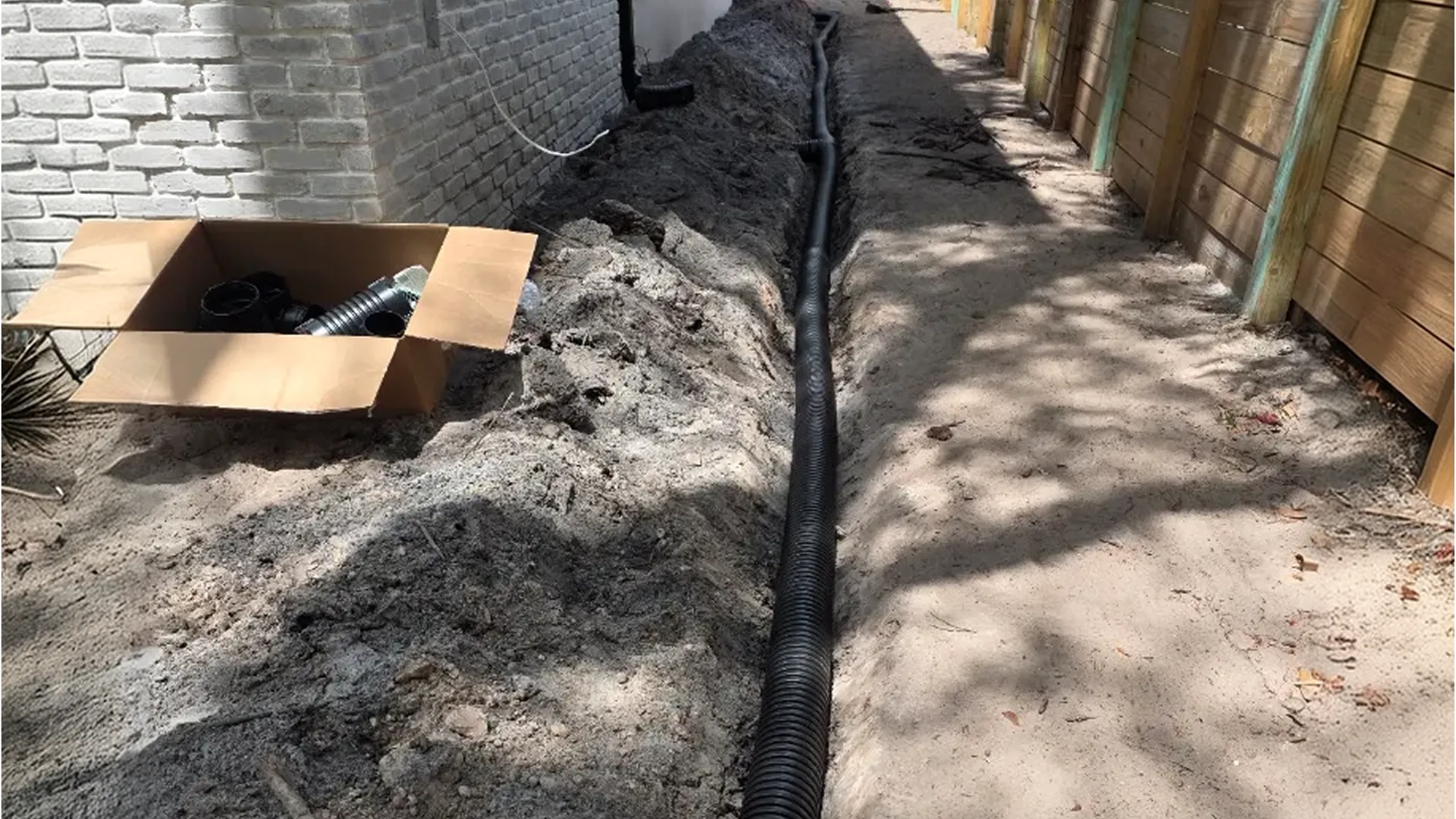 residential yard flooding and poor slope drainage problems