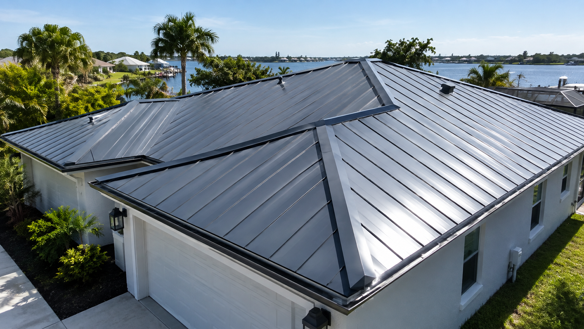 Shingle and metal roofing material comparison for a Riverview, FL home