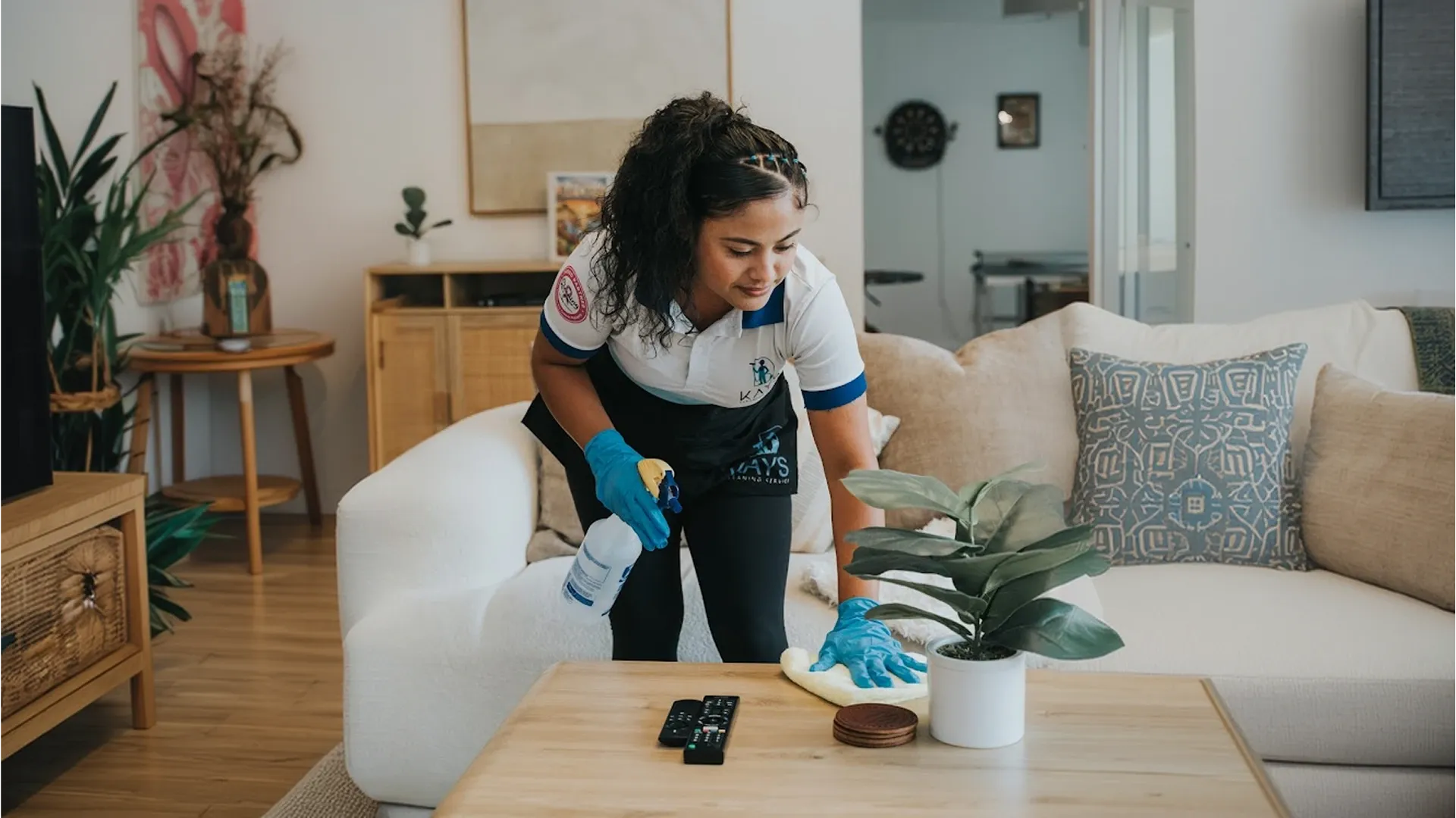 Pro cleaners performing deep clean home service in Tampa Pro cleaners performing deep clean home service in Tampa