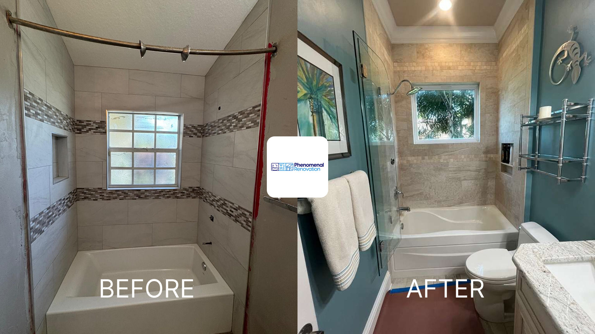 Remodeled bathroom in a Fort Myers home ready for hurricane season Remodeled bathroom in a Fort Myers home ready for hurricane season
