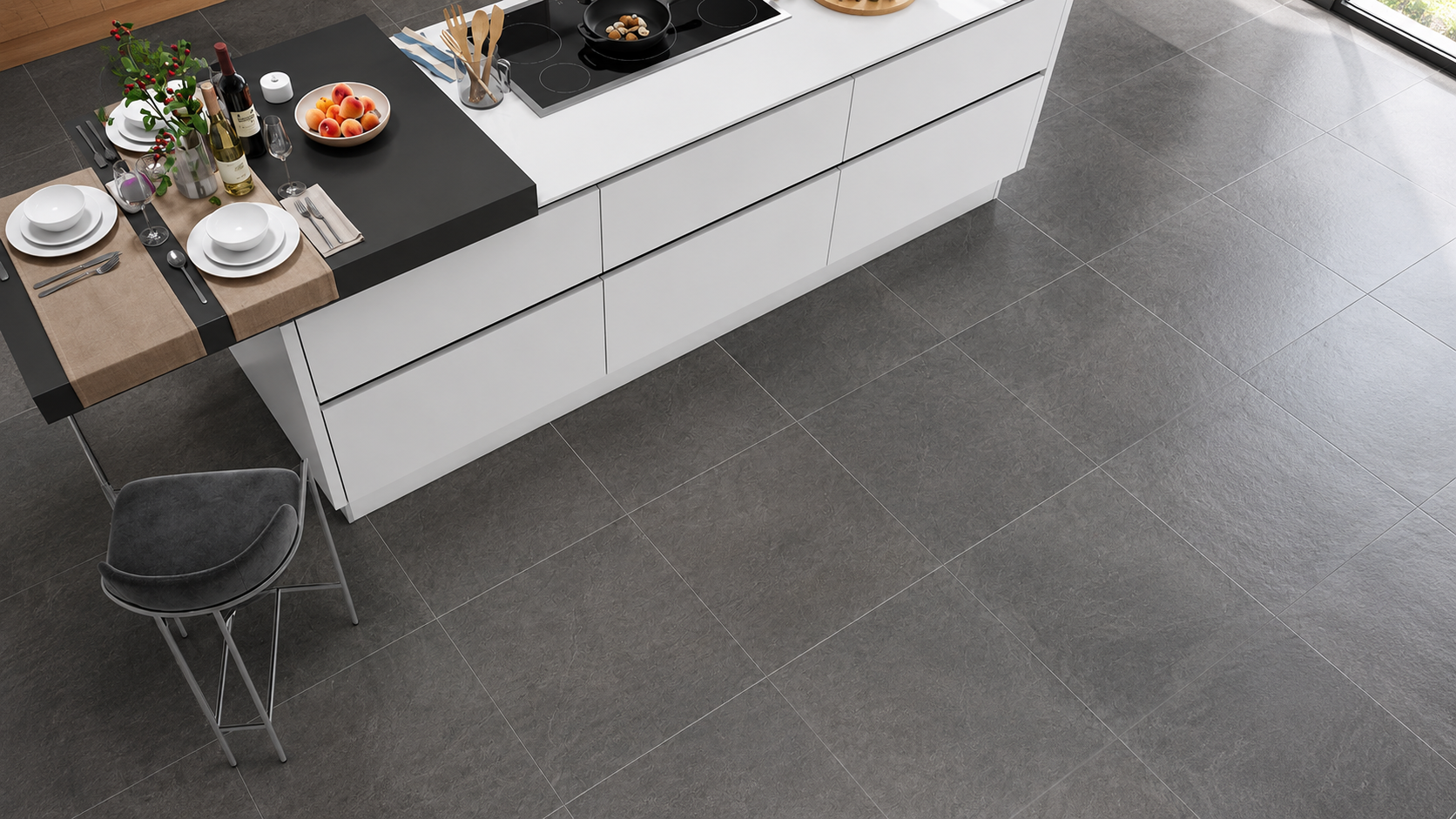 Porcelain tile kitchen in Cape Coral Porcelain tile kitchen in Cape Coral