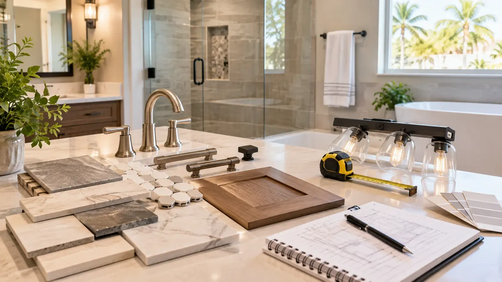 Bathroom remodeling budget in Fort Myers planning illustration